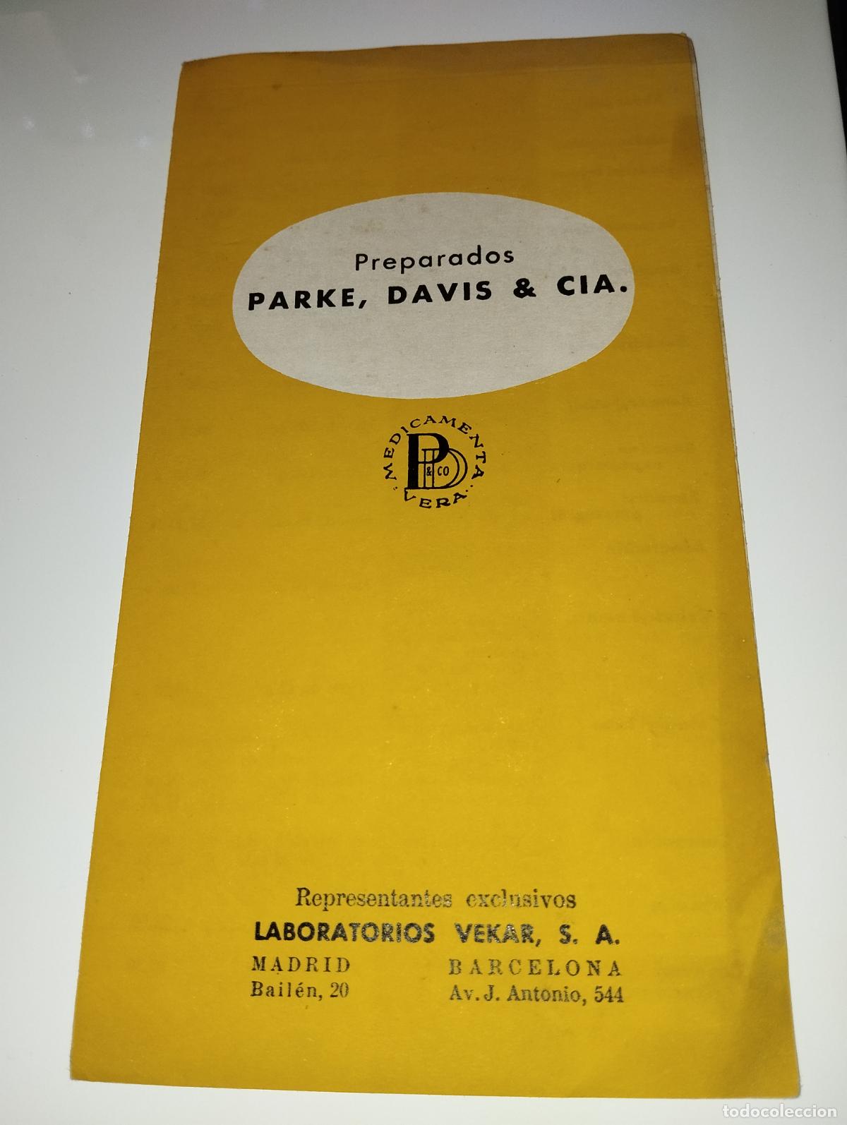 Catalogues publicitaires: CAT&Aacute;LOGO DE FARMACIA LABORATORIO PARKER DAVIS // LISTA DE PRECIOS // A&Ntilde;OS 50