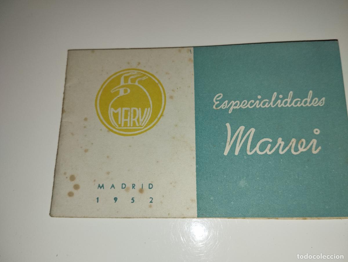 Cat&aacute;logos publicitarios: CAT&Aacute;LOGO DE FARMACIA LABORATORIO MARVI // LISTA DE PRECIOS // A&Ntilde;OS 50