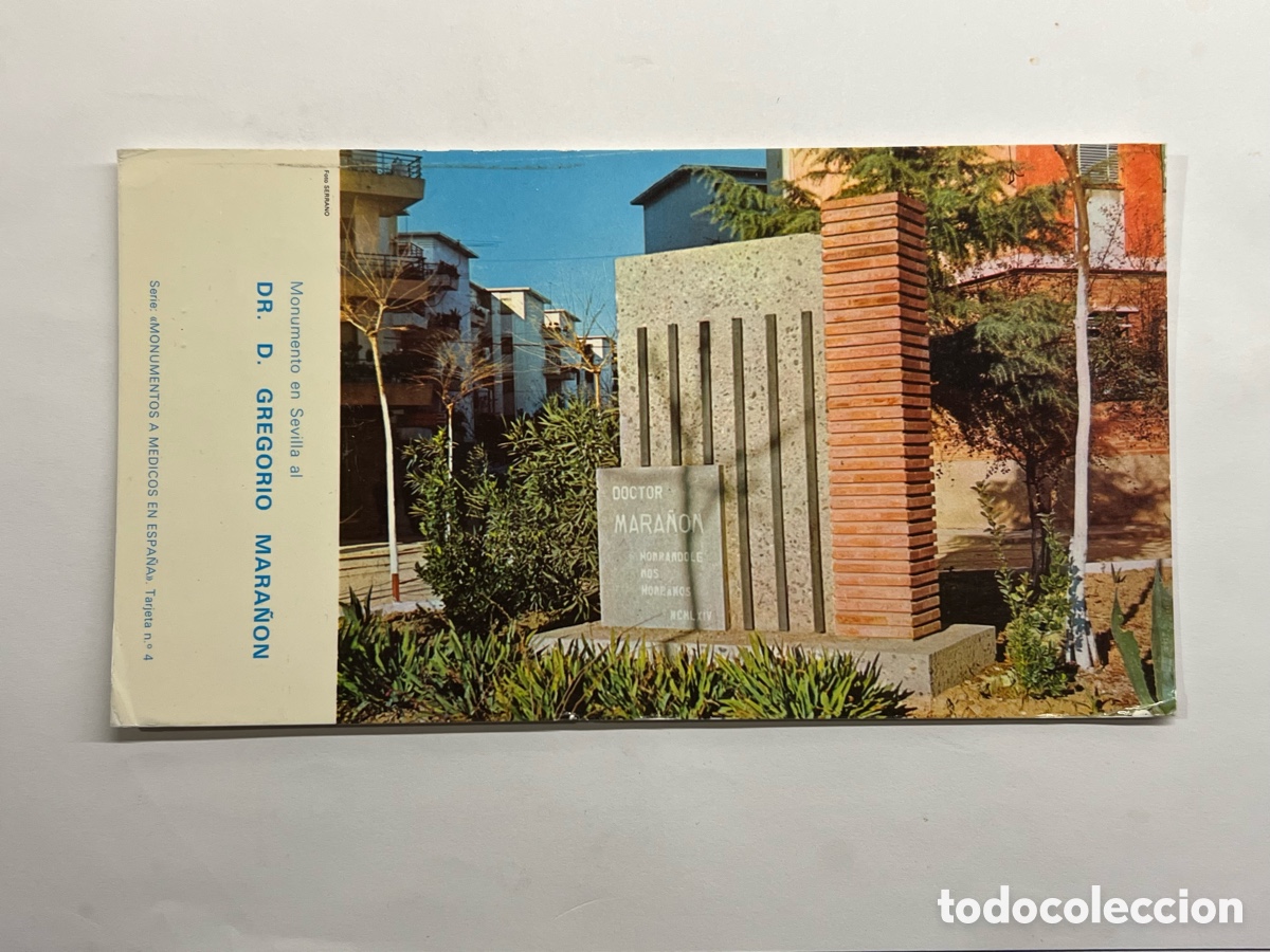Cataloghi pubblicitari: SEVILLA. Monumento al Dr. Gregorio Mara&ntilde;on.. Publicidad Farmac&eacute;utica Penistafil (a.1963)
