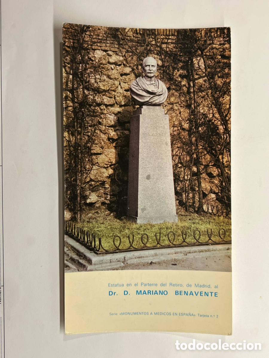 Cataloghi pubblicitari: MADRID Parterre del Retiro.. Monumento al Dr. Mariano Benavente Publicidad Farmac&eacute;utica Urocilina