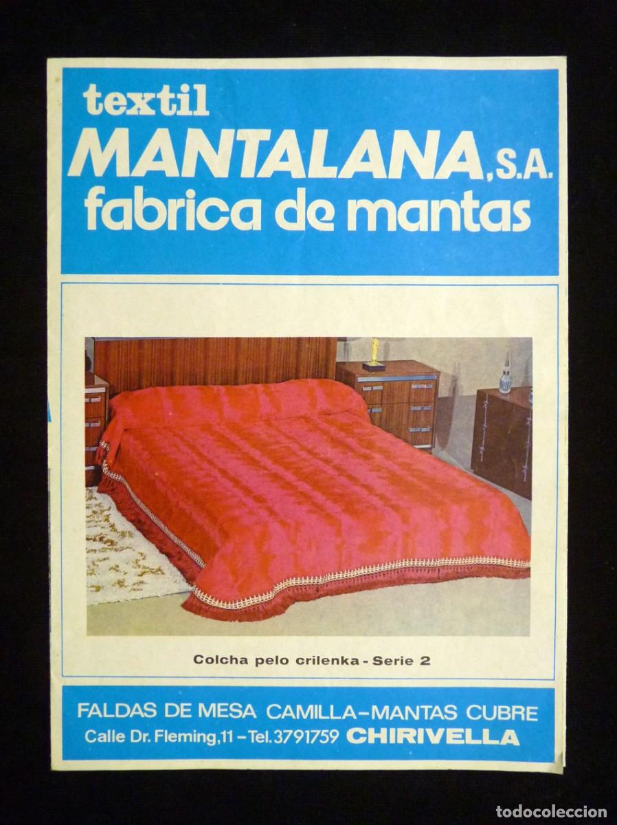 Werbekataloge: CAT&Aacute;LOGO TEXTIL MANTALANA, F&Aacute;BRICA DE MANTAS. CHIRIVELLA (VALENCIA), A&Ntilde;OS 60