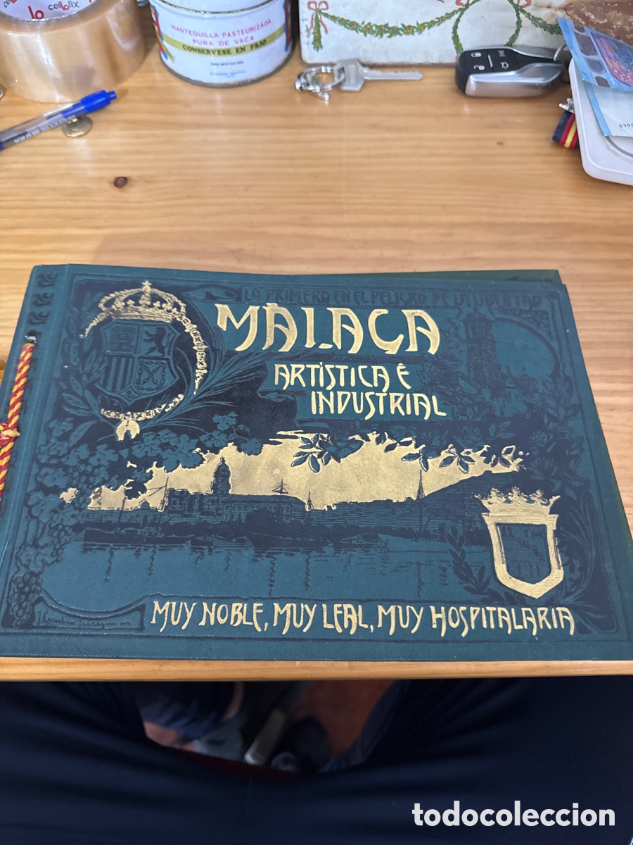 Advertising Catalogs: Lujoso &aacute;lbum de fotograf&iacute;as con un resumen hist&oacute;rico de la ciudad 1909 M&aacute;laga