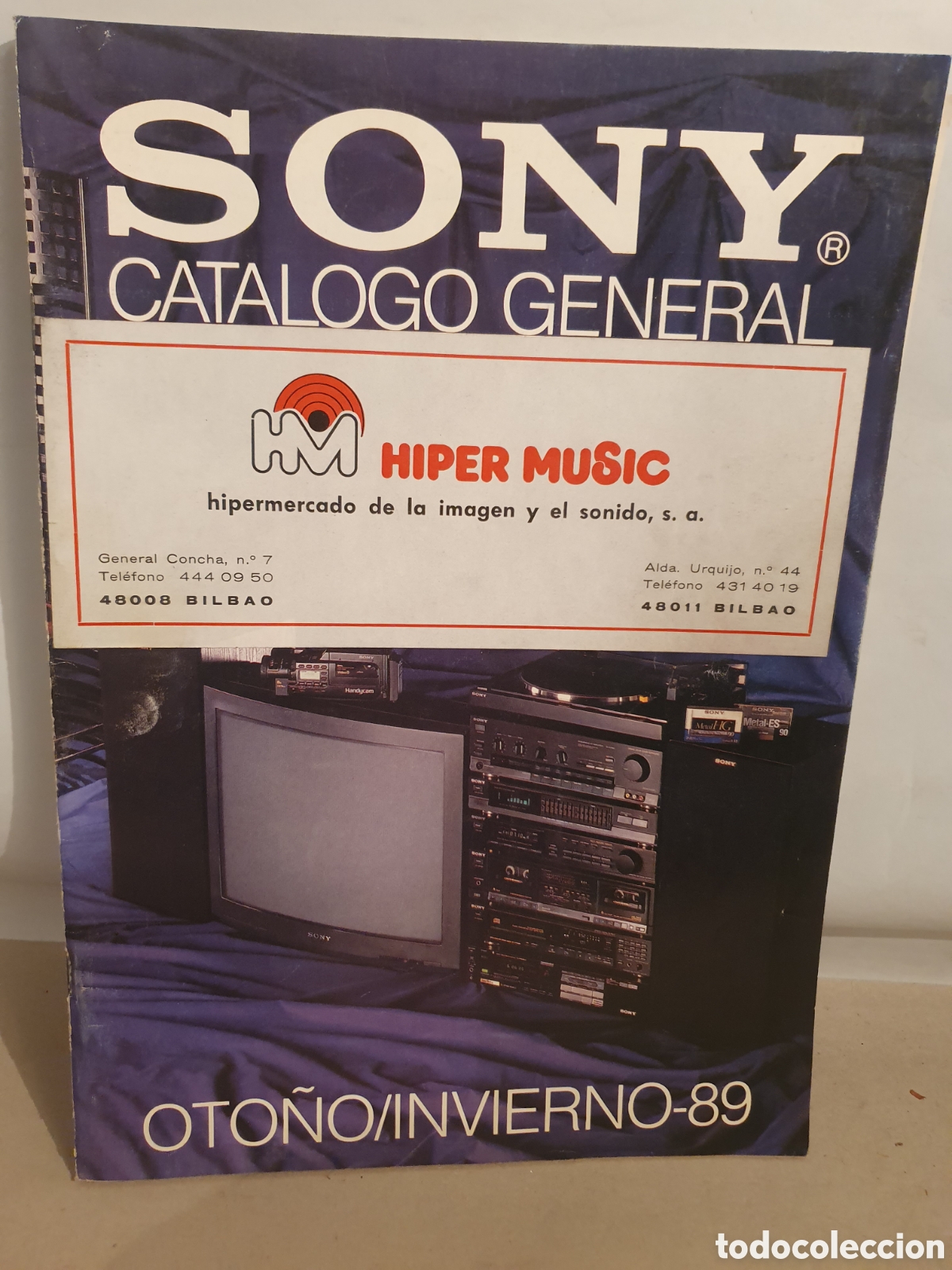 Advertising Catalogs: SONY. CATALOGO GENERAL. OTO&Ntilde;O/INVIERNO 1989. 179 PAGINAS.