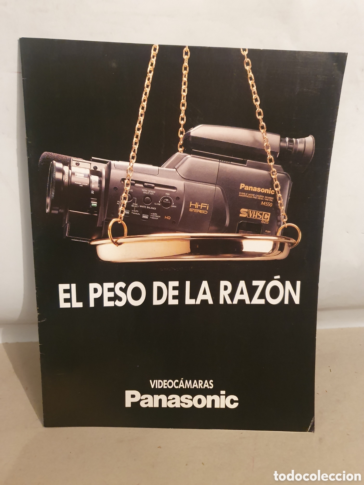 Advertising Catalogs: PANASONIC. VIDEOCAMARAS. EL PESO DE LA RAZON. PUBLICIDAD A&Ntilde;OS 80.