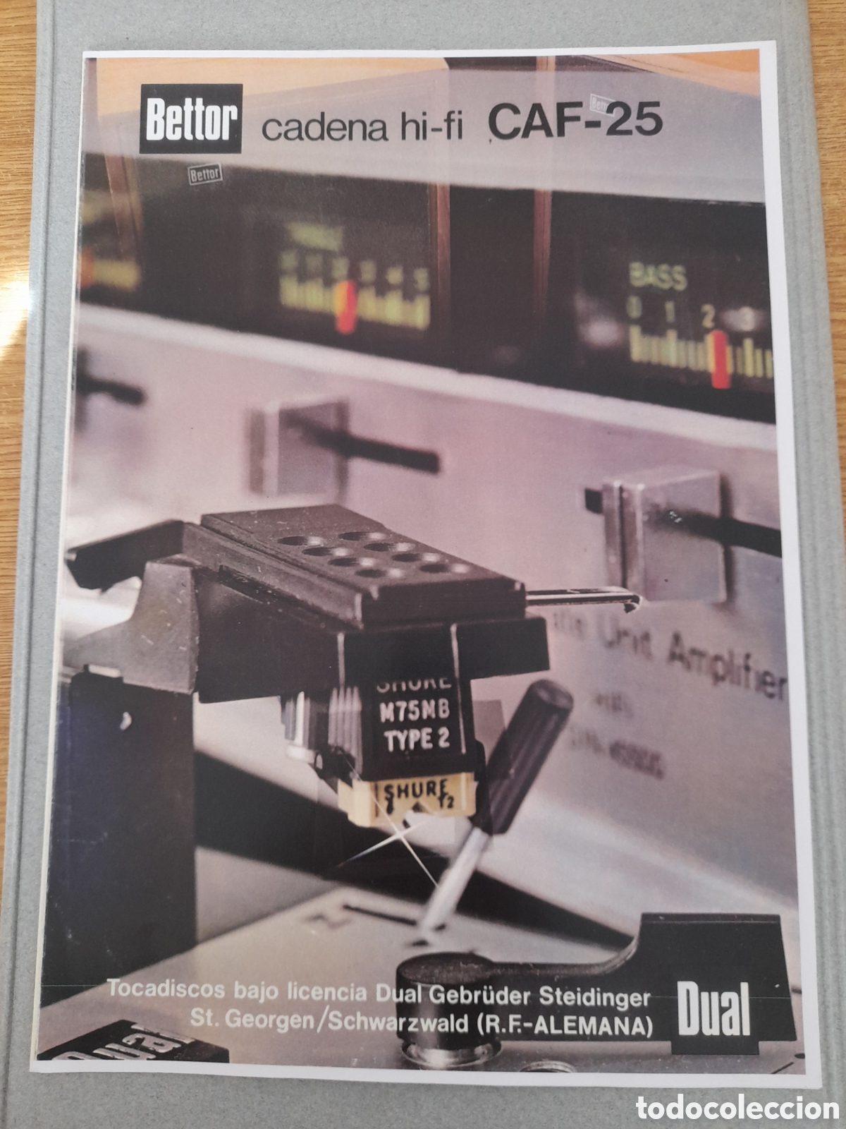 Cat&aacute;logos publicit&aacute;rios: Publicidad y especificaciones t&eacute;cnicas de cadena hi-fi CAF- 25 BETTOR