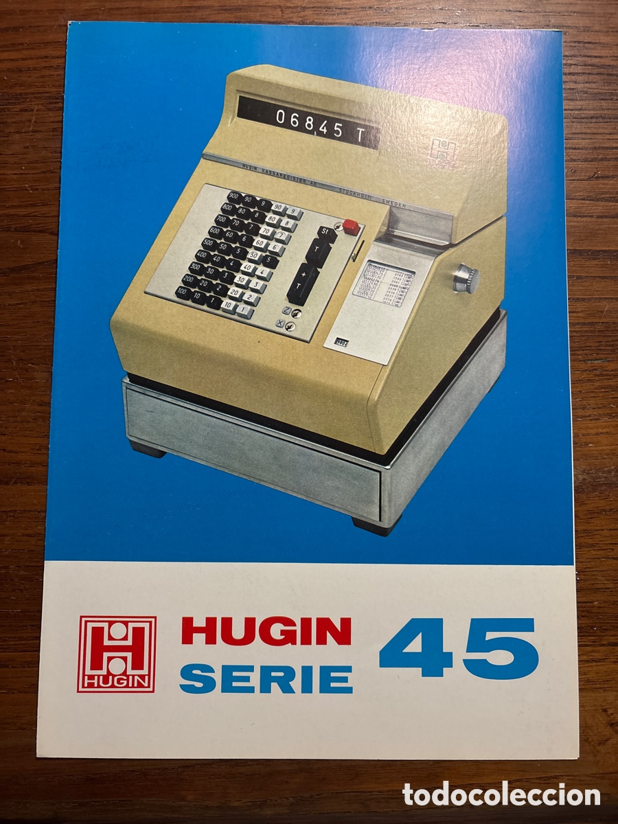 Advertising Catalogs: FOLLETO CAT&Aacute;LOGO M&Aacute;QUINA REGISTRADORA SERIE 45 HUGIN 1972