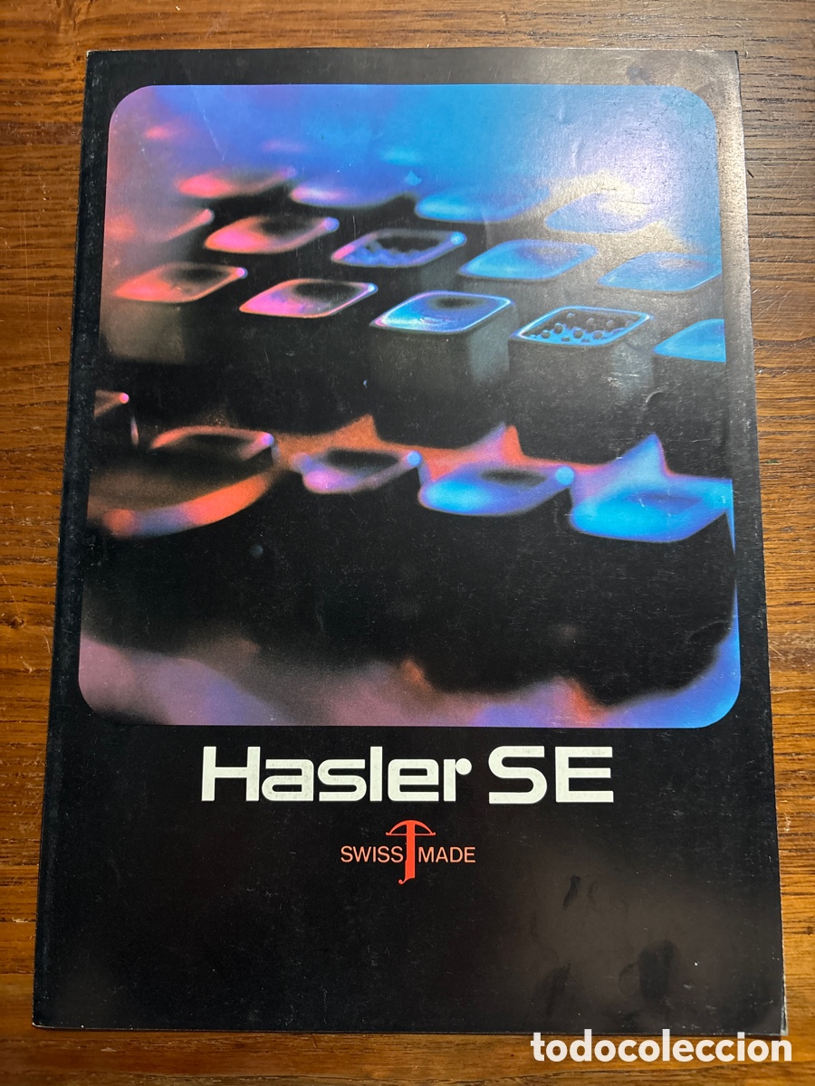 Cat&aacute;logos publicitarios: FOLLETO CAT&Aacute;LOGO M&Aacute;QUINA REGISTRADORA HASLER SE SWISS MADE