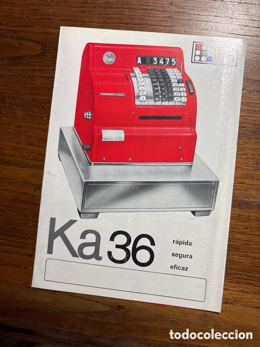 Cat&aacute;logos publicitarios: FOLLETO CAT&Aacute;LOGO M&Aacute;QUINA REGISTRADORA HUGIN KA 36
