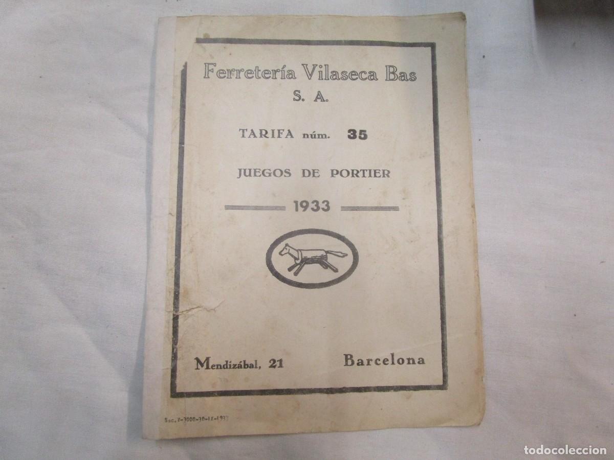 Catalogues publicitaires: BARRAS COLGAR CORTINA - CAT&Aacute;LOGO JUEGOS DE &rdquo; PORTIER &rdquo; FERRETERIA VILASECA BAS 1933 BARCELONA + INFO