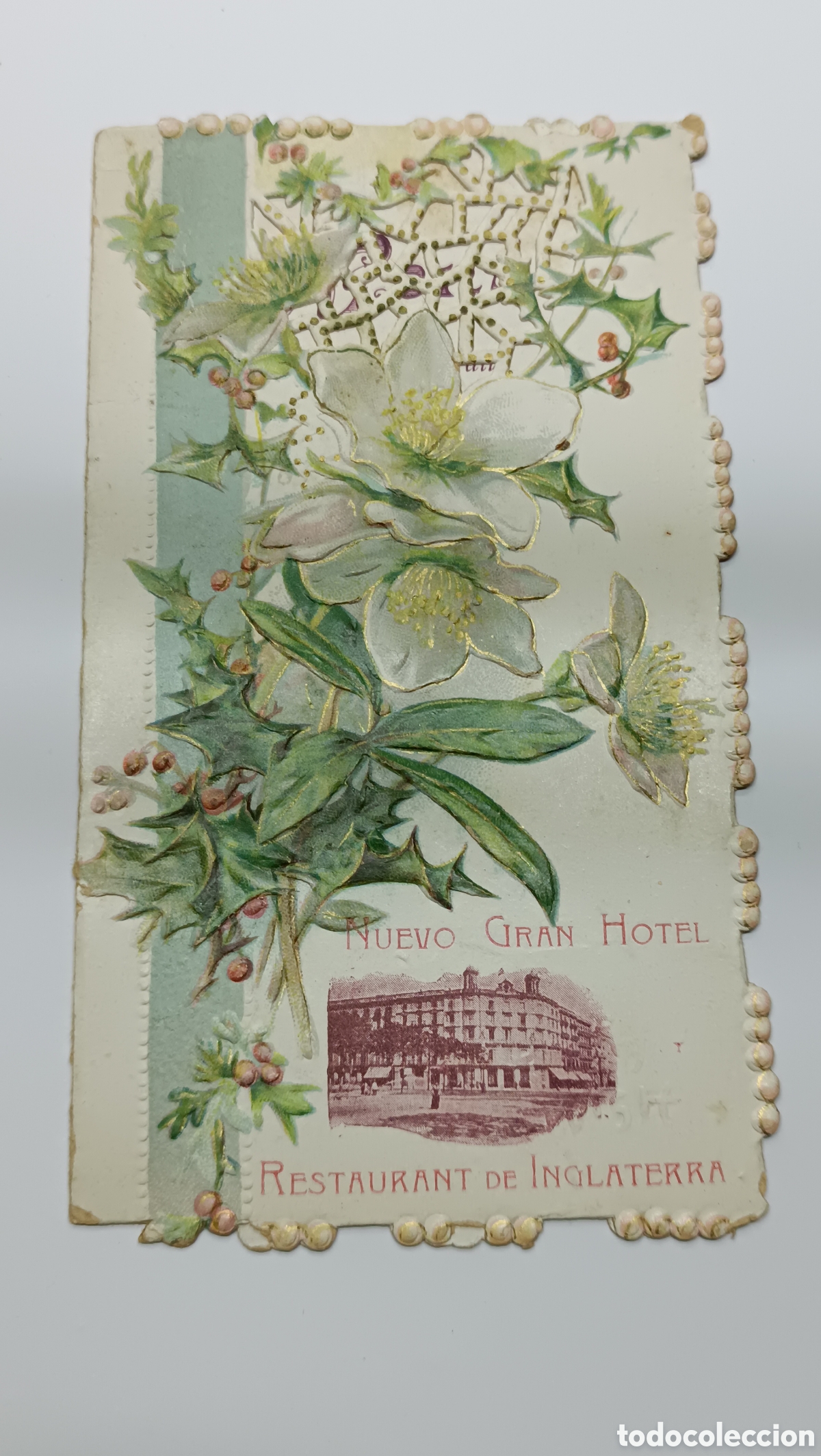 Catalogues publicitaires: 1900. Men&uacute; nuevo gran hotel , restaurant de inglaterra. Barcelona s. XX