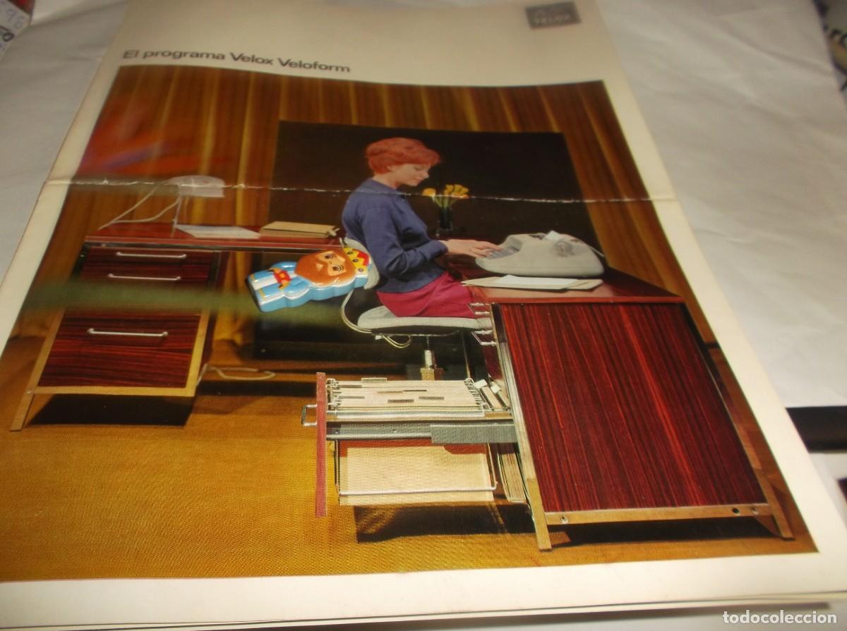 Cat&aacute;logos publicitarios: CAT&Aacute;LOGO TRIPTICO A&Ntilde;O 1967- MUEBLES PARA MODERNIZAR SU OFICINA EL PROGRAMA VELOX VELOFORM-BARCELONA