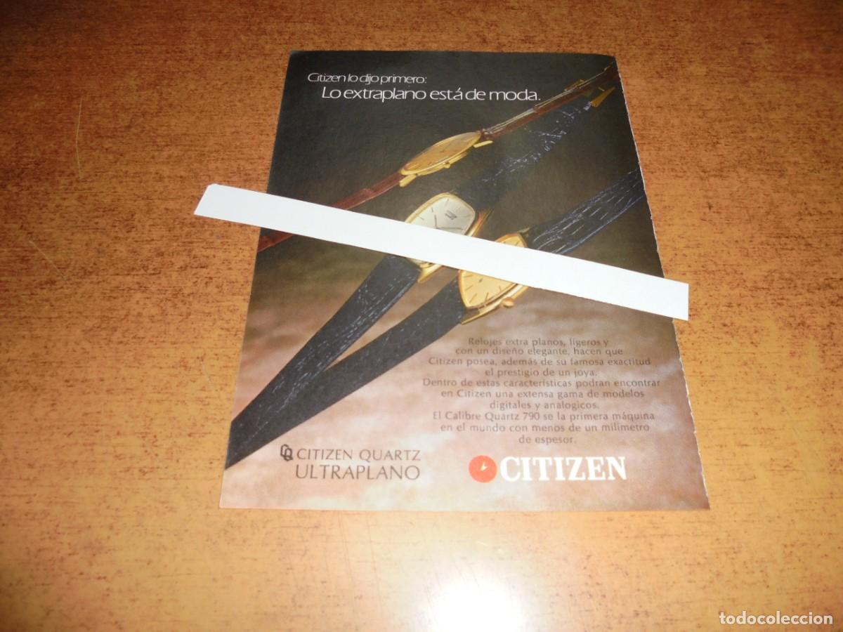 Catalogues publicitaires: PUBLICIDAD 1979: RELOJ CITIZEN QUARTZ ULTRAPLANO