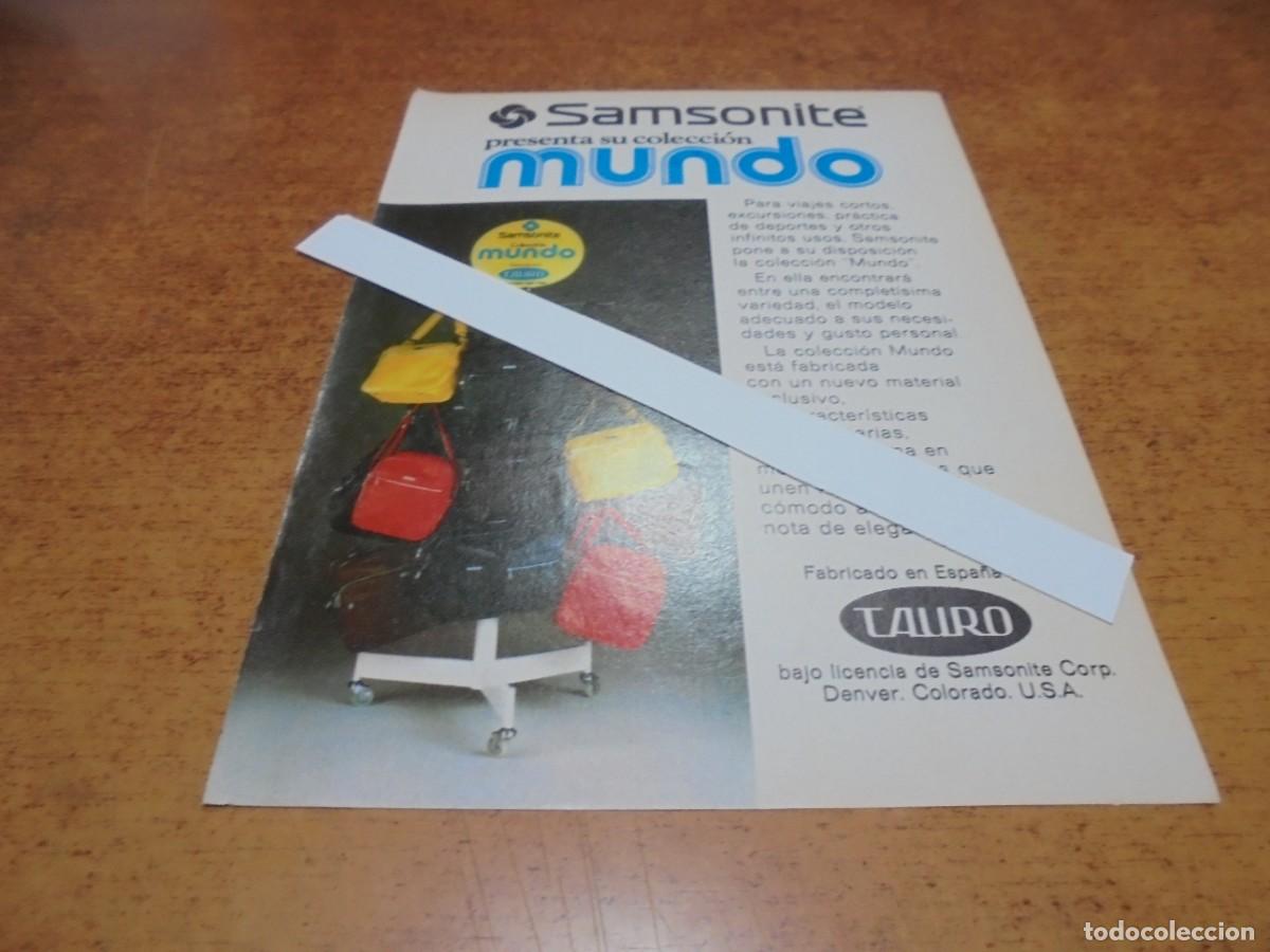 Catalogues publicitaires: PUBLICIDAD 1975: SAMSONITE COLECCI&Oacute;N MUNDO