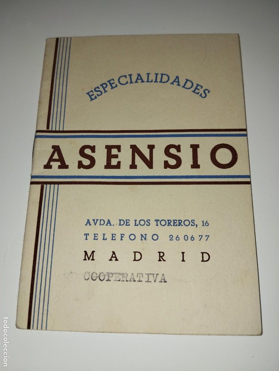 Cat&aacute;logos publicitarios: FOLLETO FARMACIA LISTIN DE PRECIOS LAB. ASENSIO MADRID