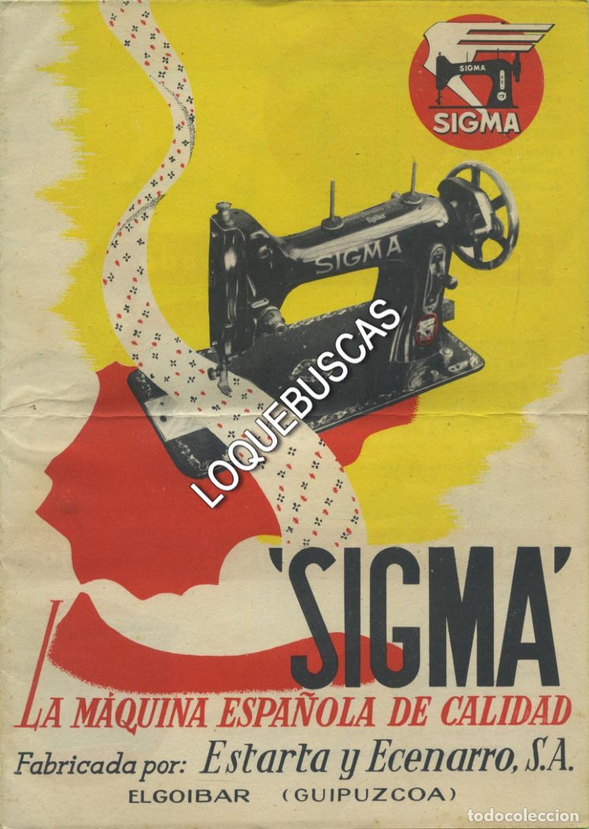 Catalogues publicitaires: Publicidad m&aacute;quinas de coser SIGMA. Elboibar (Guip&uacute;zcoa).