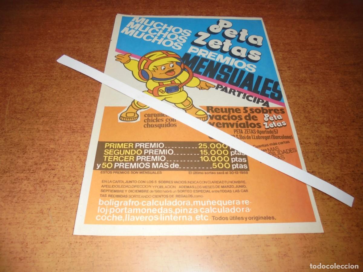 Werbekataloge: PUBLICIDAD 1988: PETA ZETAS CHICLES O CARAMELOS CON CHASQUIDOS.