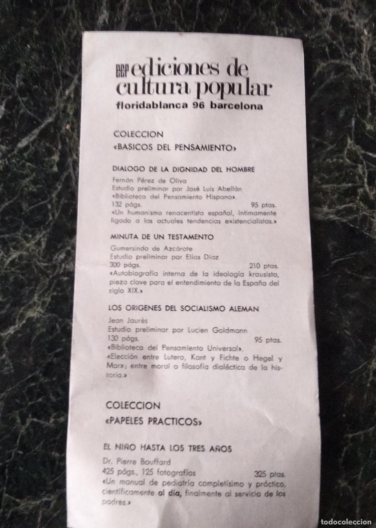 Werbekataloge: Folleto Ediciones de Cultura Popular.