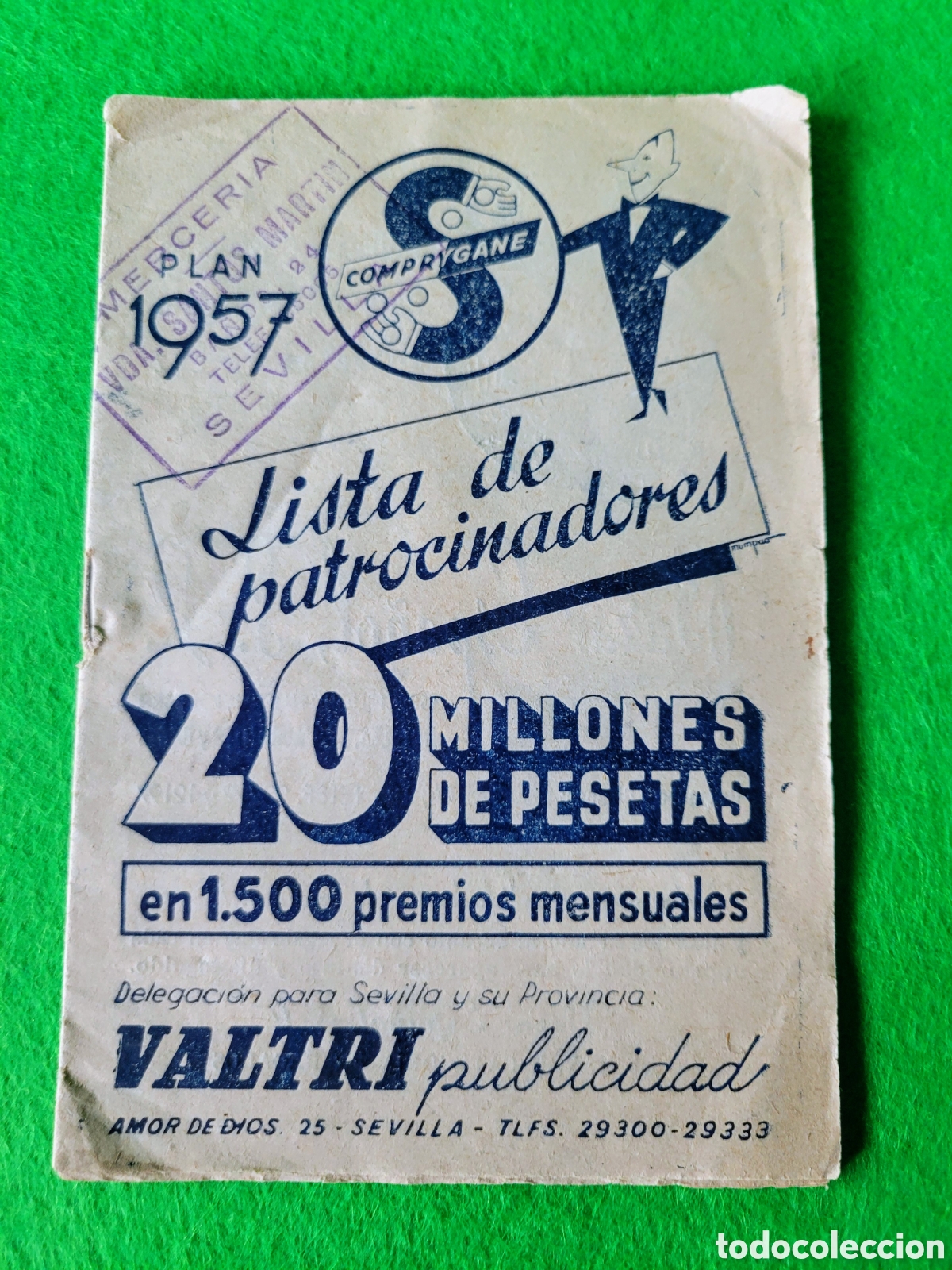 Werbekataloge: ALTIGUO FOLLETO DE COMERCIOS DE SEVILLA A&Ntilde;O 1957