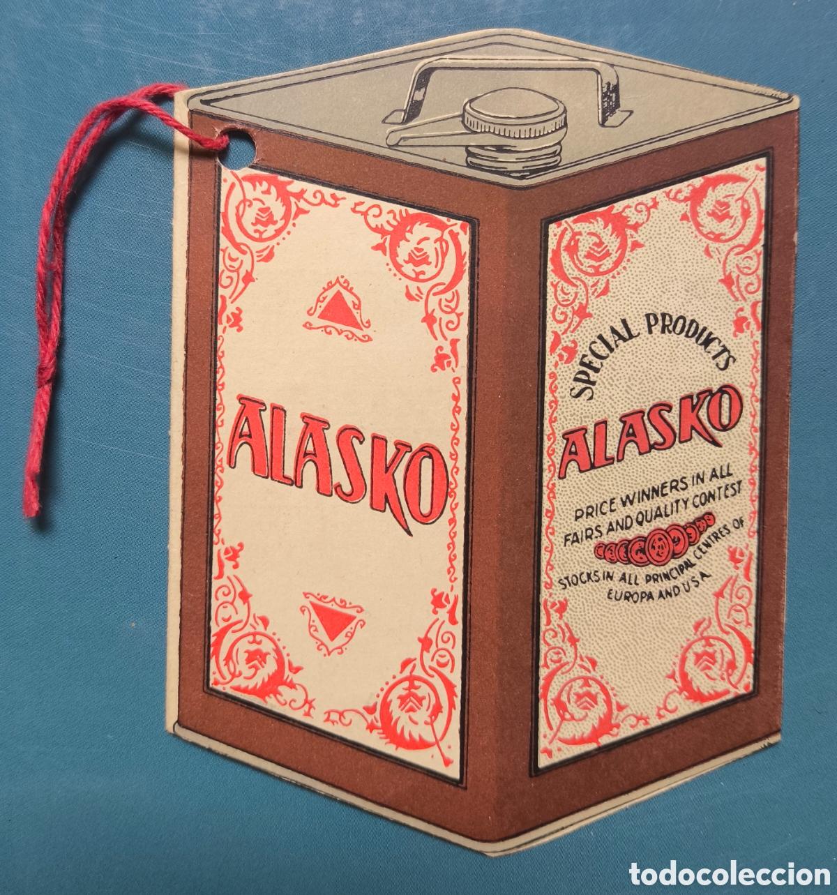 Cat&aacute;logos publicitarios: ALASKO LUBRICANTE PUBLICIDAD TROQUELADA C. 1960
