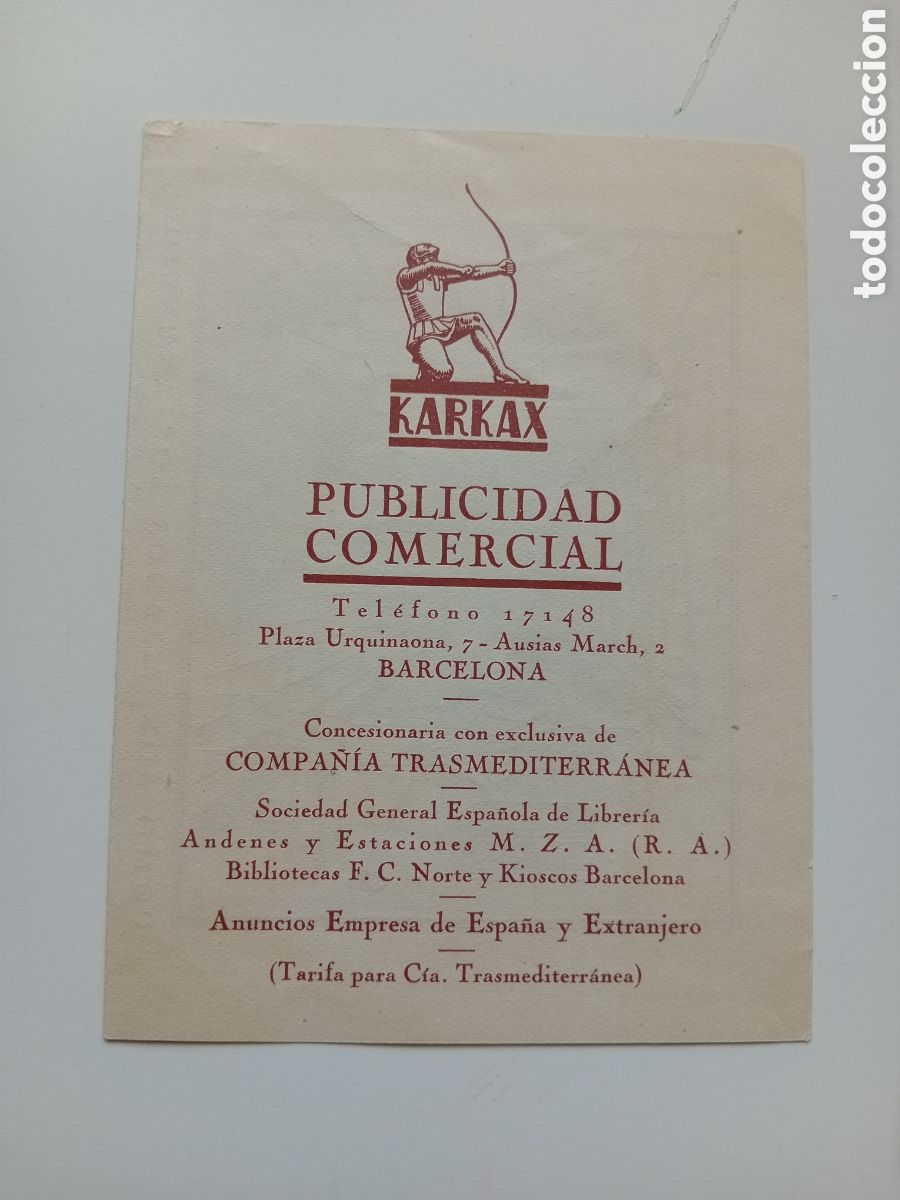 Cat&aacute;logos publicitarios: diptico publicidad comercial karkax barcelona con tarifa de precios