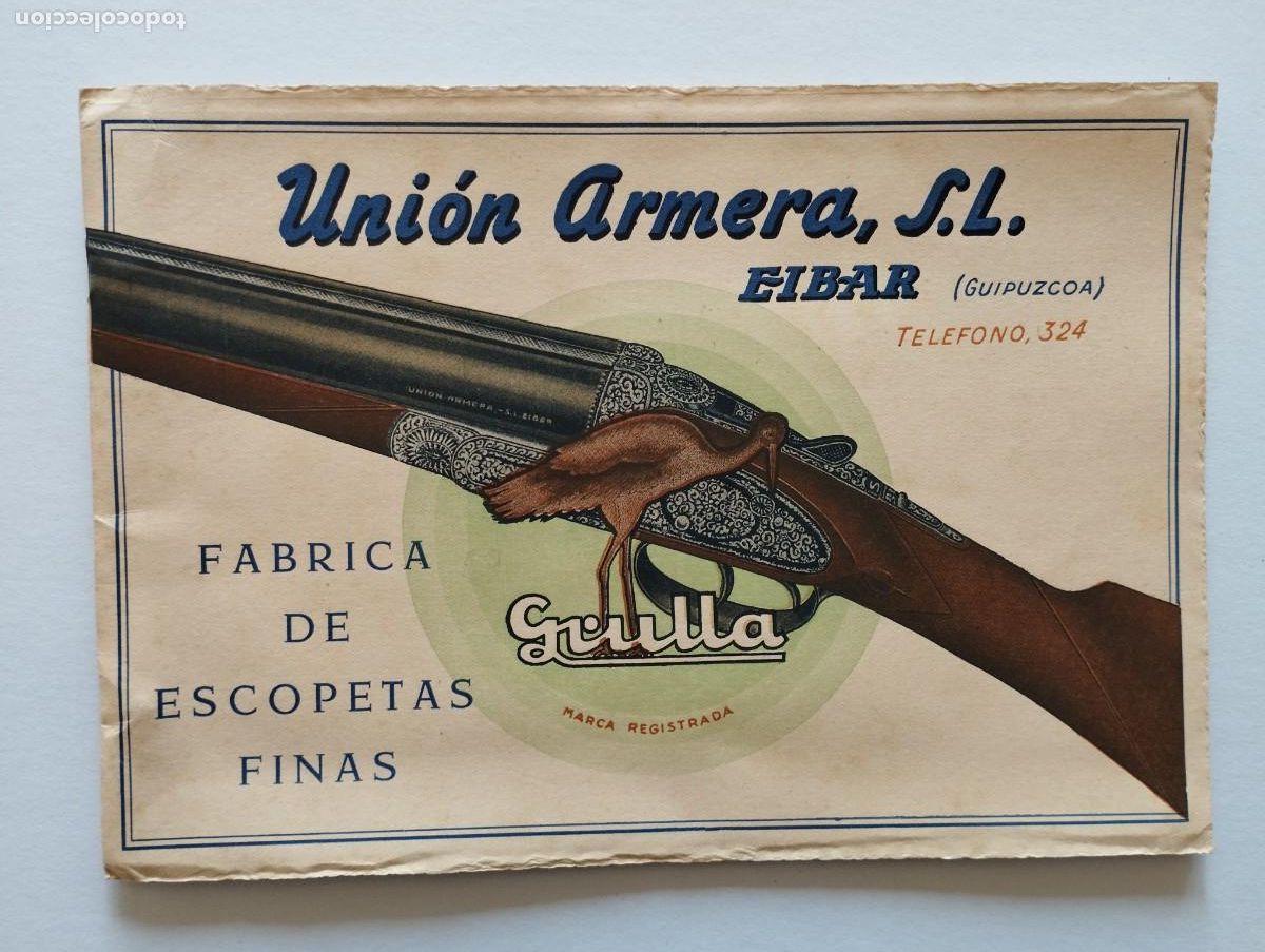 Cat&aacute;logos publicitarios: Cat&aacute;logos armas 1952: Arrizabalaga, Gogor, Uni&oacute;n Armera, V&iacute;ctor Sarasqueta, Urig&uuml;en, Astra, Ibarluce