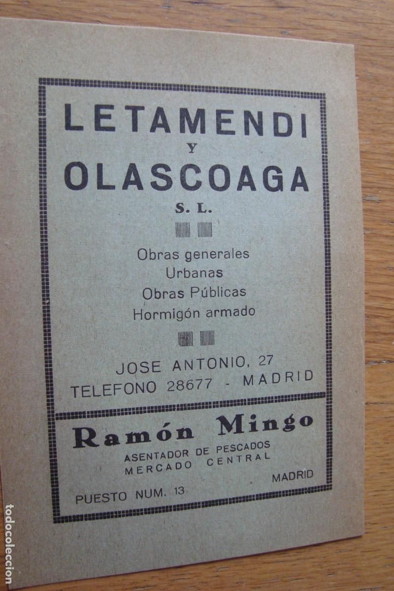 Cat&aacute;logos publicitarios: ANTIGUA PUBLICIDAD LETAMENDI Y OLASCOAGA S.L MADRID - CAFE RESTORAN BAR RIESGO