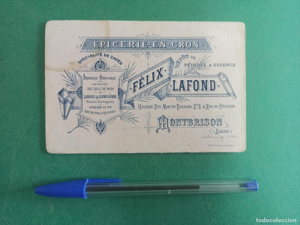 Cataloghi pubblicitari: Antigua publicidad Epicerie en gros. Felix Lafond. Drogueria. Cafes. Montbrison. Loire.