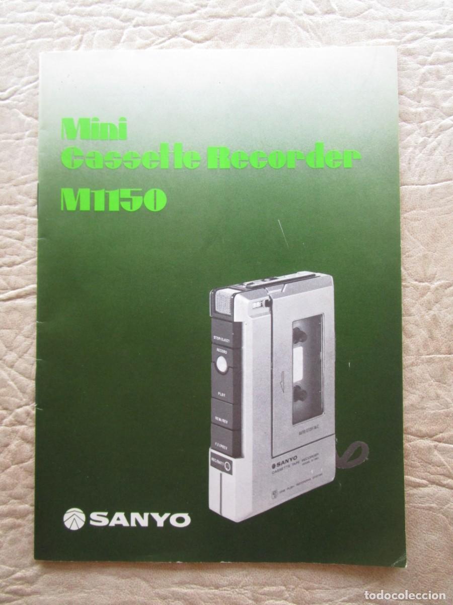 Cat&aacute;logos publicitarios: catalogo instrucciones de uso sanyo cassette recorder M1150 Ingles Aleman Frances