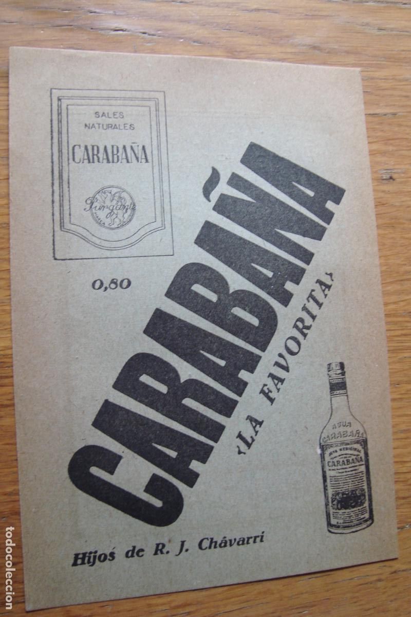 Cataloghi pubblicitari: ANTIGUA PUBLICIDAD AGUA CARABA&Ntilde;A HIJOS R.J CHAVARRI - ESTUDIOS FOTOGRAFICOS GABARRON MADRID