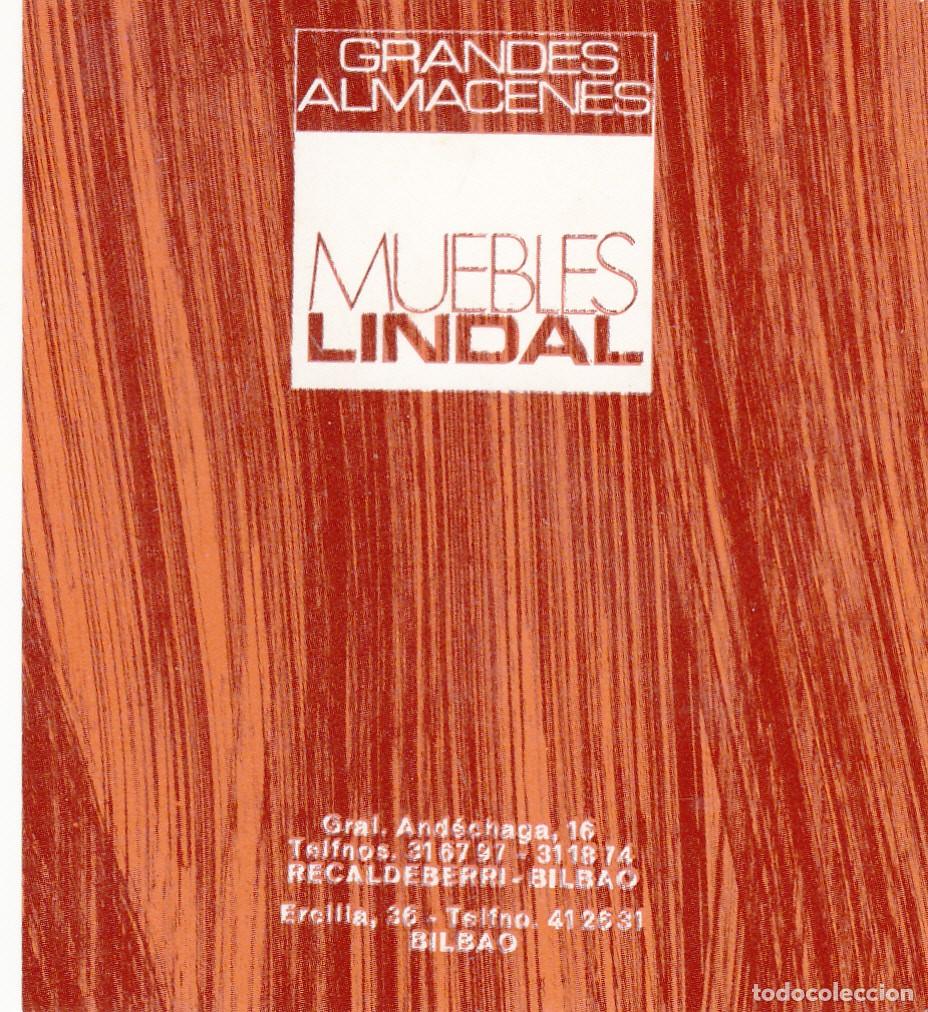 Cataloghi pubblicitari: PUBLICIDAD: GRANDES ALMACENES MUEBLES LINDAL - BILBAO / REVERSO ANOTACIONES COMPRA