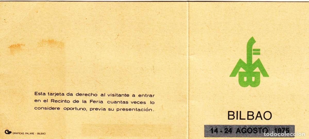 Cataloghi pubblicitari: PUBLICIDAD: FERIA INTERNANCIONAL DE BILBAO - EXPOCONSUMO 75 / INVITACION