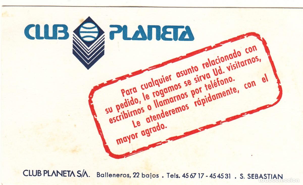 Cataloghi pubblicitari: PUBLICIDAD: CLUB PLANETA - SAN SEBASTIAN