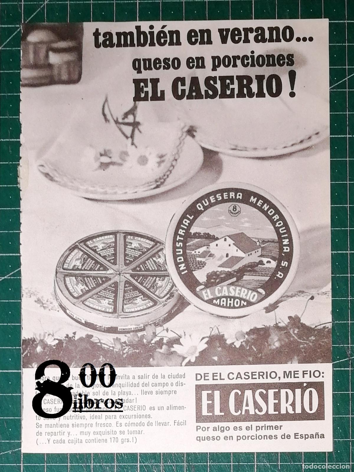 Werbekataloge: ANUNCIO - HOJA - PUBLICIDAD. TAMBI&Eacute;N VERANO... QUESO EN PORCIONES EL CASER&Iacute;O... De El Caser&iacute;o me f&iacute;o