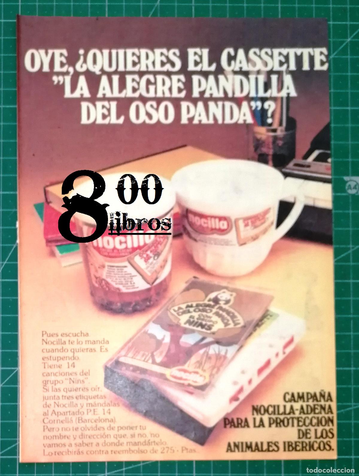 Catalogues publicitaires: ANUNCIO HOJA PUBLICIDAD. CAMPA&Ntilde;A NOCILLA - ADENA PROTECCI&Oacute;N ANIMALES IB&Eacute;RICOS. CASSETTE NINS 1980