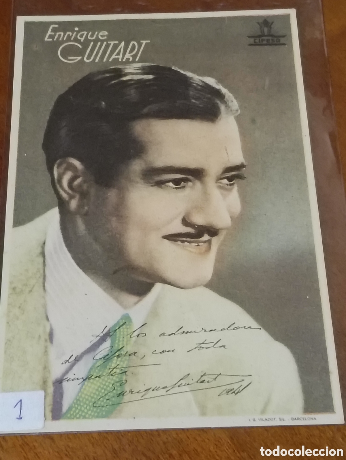 Catalogues publicitaires: Fotograf&iacute;a de Enrique Guitar con publicidad de Papeler&iacute;a Pedro Bravo nacido en 1909 Barcelona
