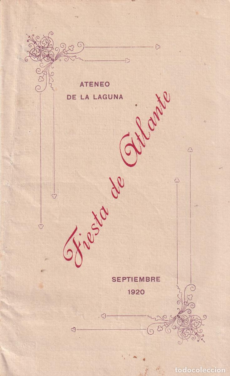 Cat&aacute;logos publicitarios: FIESTA DE ATLANTE ATEO DE LA LAGUNA 1920 TENERIFE