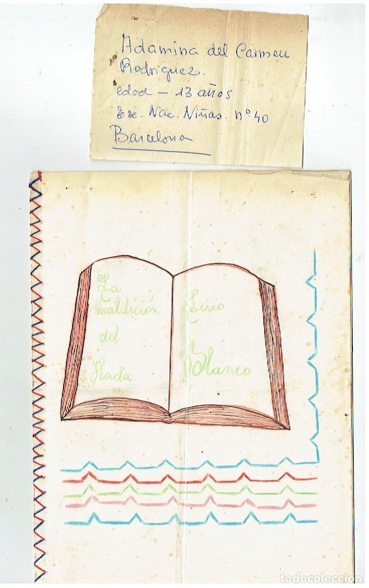 Cat&aacute;logos publicitarios: LIBRETA DE COLEGIO HECHA A MANO, POR LA ALUMNA. ADRIANA DEL CARMEN. BARCELONA, 1959.(P/D55)