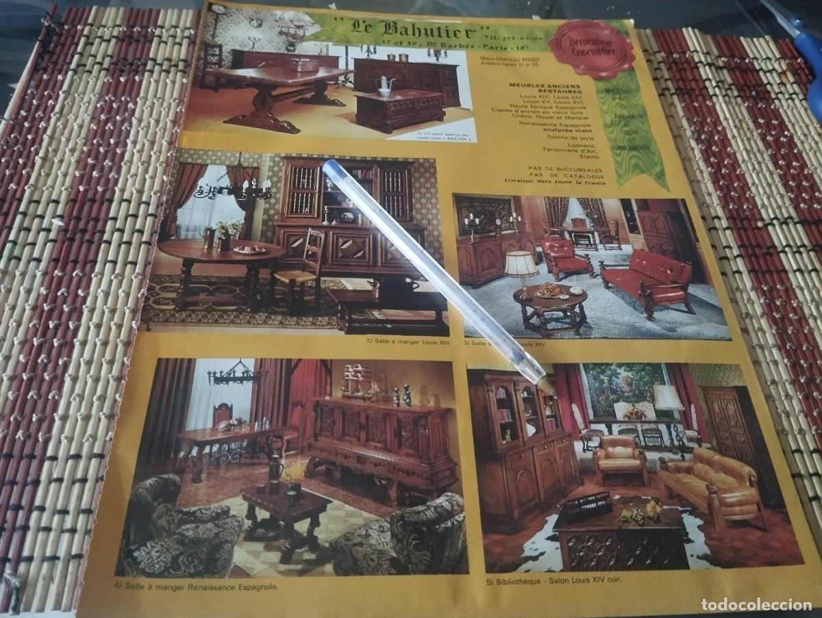 Werbekataloge: MUEBLES ANTIGUOS FRANCIA PARIS ANUNCIO PUBLICIDAD REVISTA