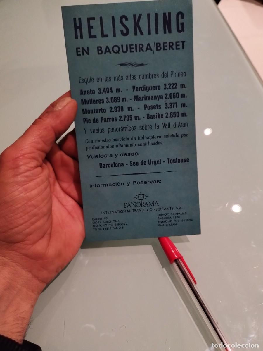 Werbekataloge: Antigua publicidad de HELISKIING EN BAQUEIRA BERET. Seu de urgell, Toulouse, Barcelona.
