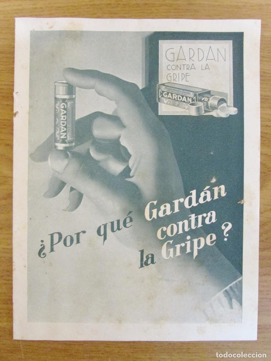 Cataloghi pubblicitari: PUBLICIDAD MEDICINA FARMACIA 1933. PUBLICIDAD BAYER. GARD&Aacute;N GRIPE. 4 P&Aacute;GS. 19,5 X 15 CM