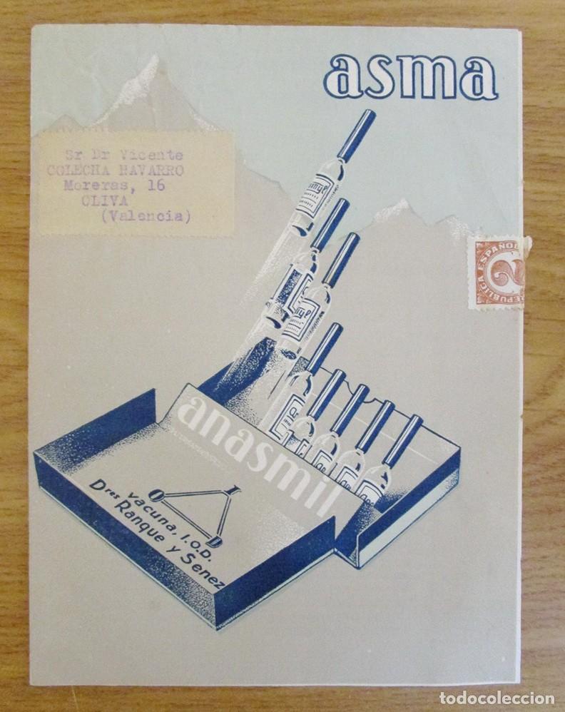 Cataloghi pubblicitari: PUBLICIDAD MEDICINA FARMACIA 1933. VACUNA I.O.D. RANQUE Y SENEZ. ANASMIL. 4 P&Aacute;GS. 18.5 X 14 CM