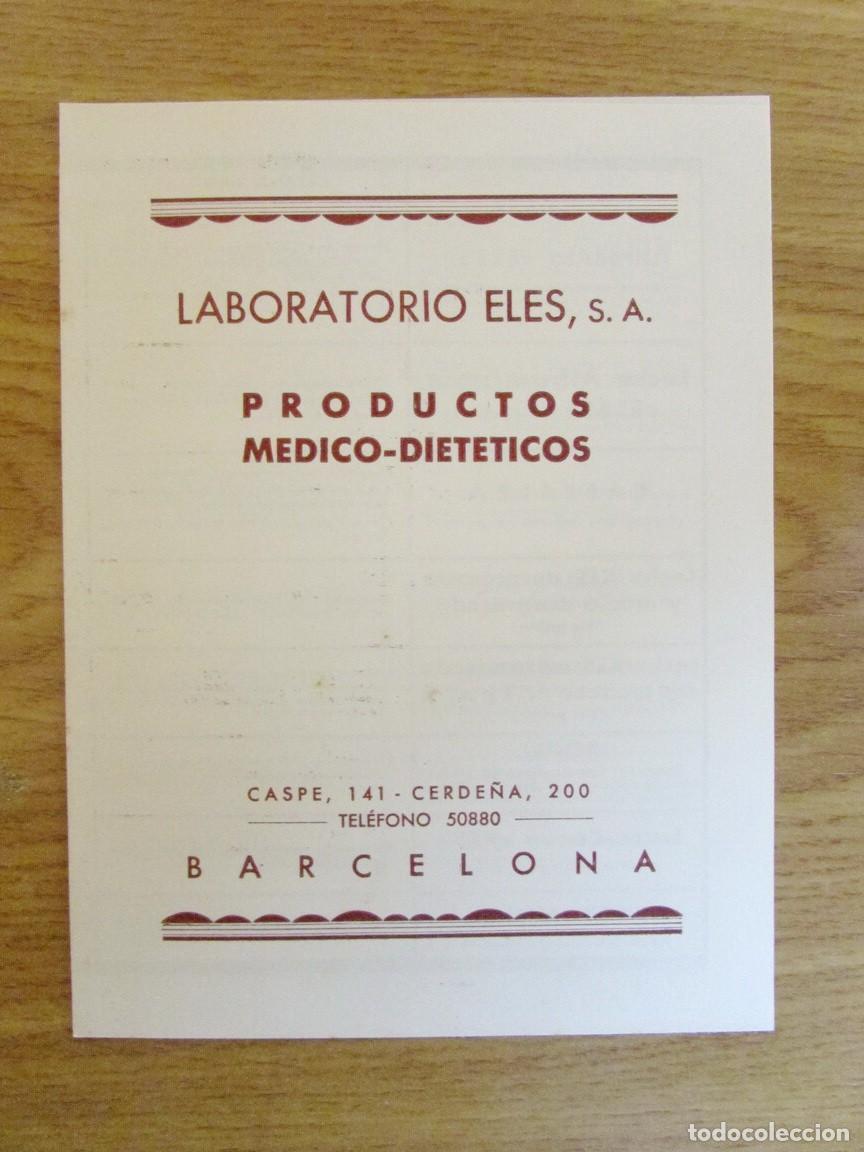 Cataloghi pubblicitari: PUBLICIDAD MEDICINA FARMACIA 1933. LABORATORIOS ELES. DESPLEGABLE 16 X 12CM