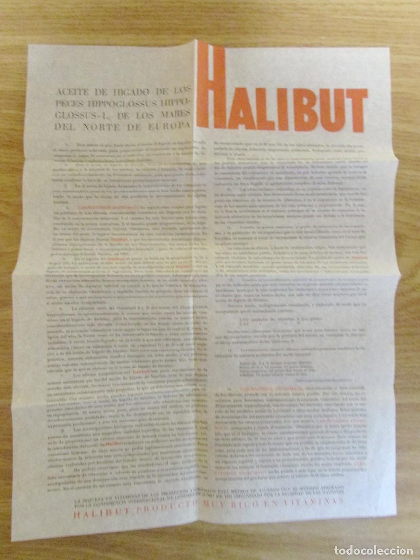 Cataloghi pubblicitari: PUBLICIDAD PROSPECTO MEDICINA FARMACIA 1933. HALIBUT