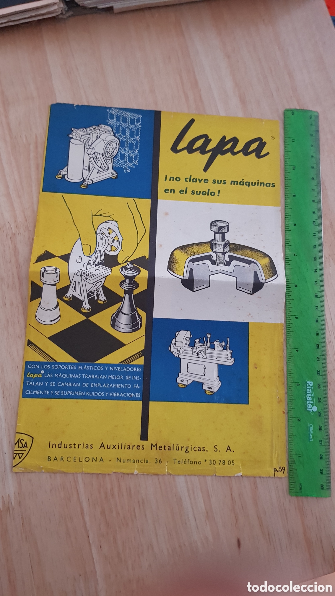 Cataloghi pubblicitari: Lapa Soportes el&aacute;sticos para m&aacute;quinas.