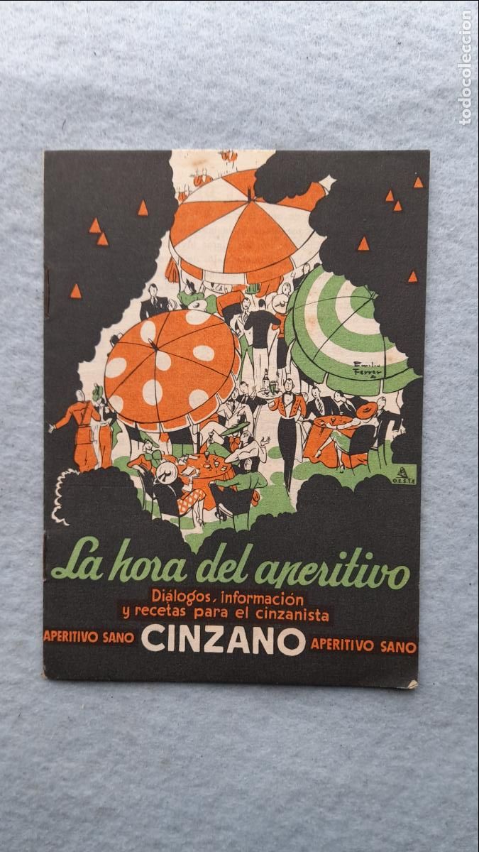Cat&aacute;logos publicit&aacute;rios: Folleto Publicitario Cinzano. La hora del aperitivo.