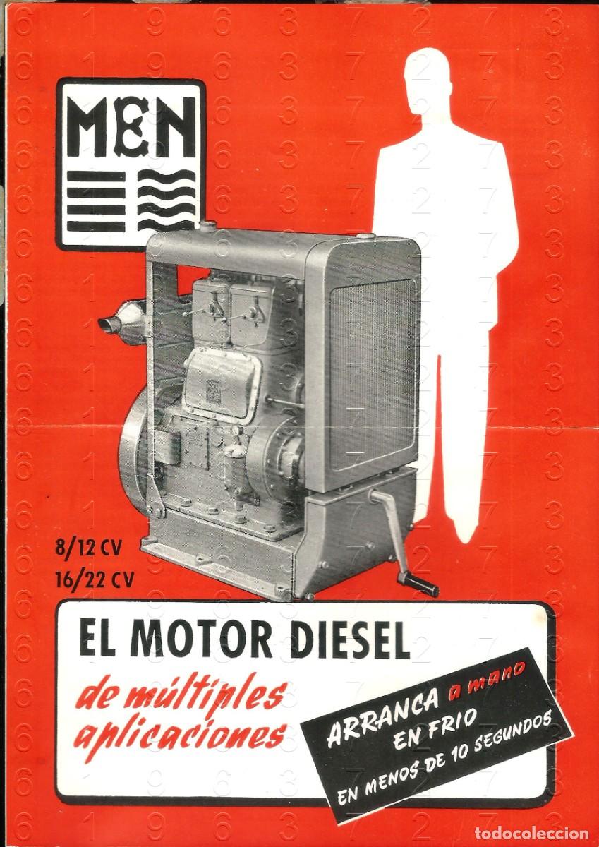 Cat&aacute;logos publicitarios: MEN MOTOR DIESEL DIPTICO PUBLICIDAD 21CM JULIO ESTALELLA SEVILLA LM44
