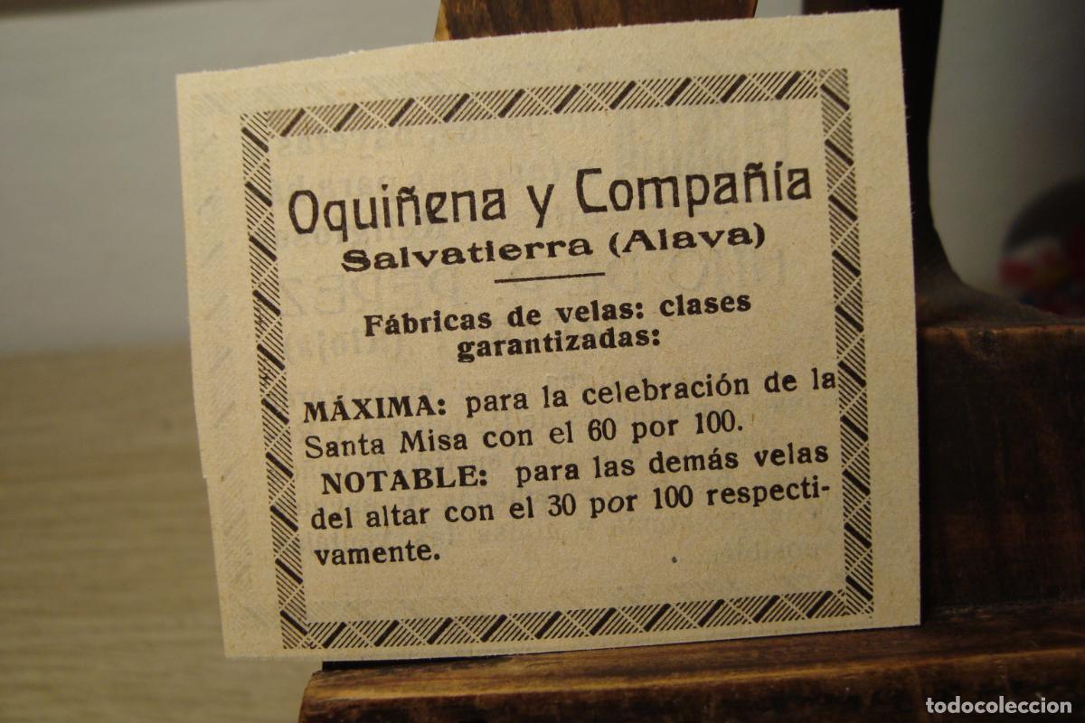 Cat&aacute;logos publicitarios: ANTIGUA PUBLICIDAD OQUI&Ntilde;ENA Y COMPA&Ntilde;IA FABRICA VELAS SALVATIERRA ALAVA- PA&Ntilde;OS PEREZ EZCARAY RIOJA