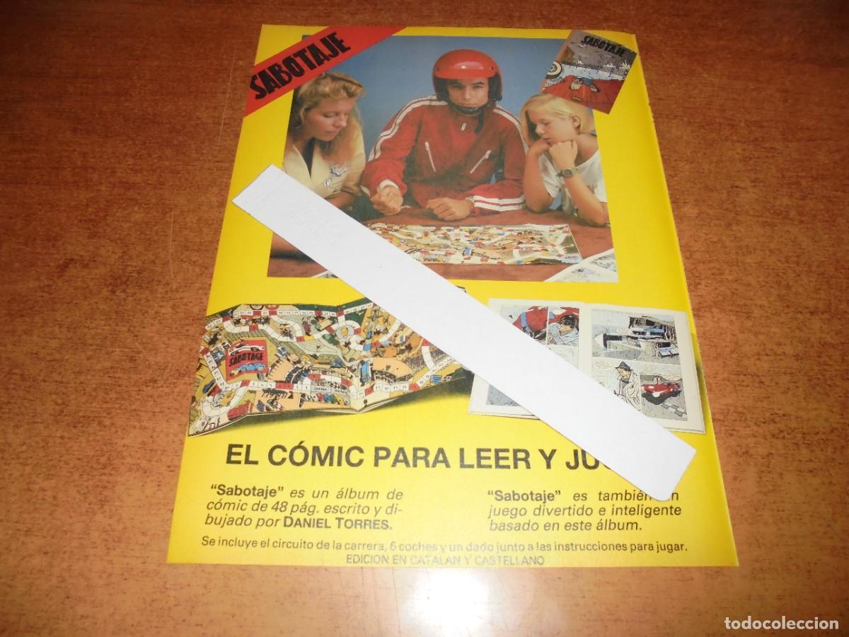 Cat&aacute;logos publicitarios: PUBLICIDAD 1988: SABOTAJE, EL COMIC PARA LEER Y JUGAR