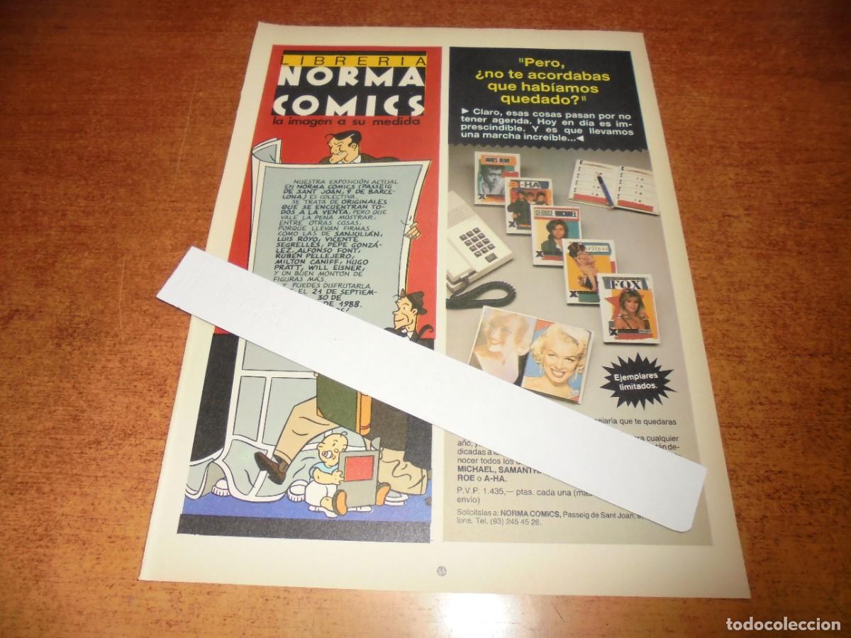 Cat&aacute;logos publicitarios: PUBLICIDAD 1988: LIBRER&Iacute;A NORMA COMICS - AGENDA X-PERSONAL DIARY