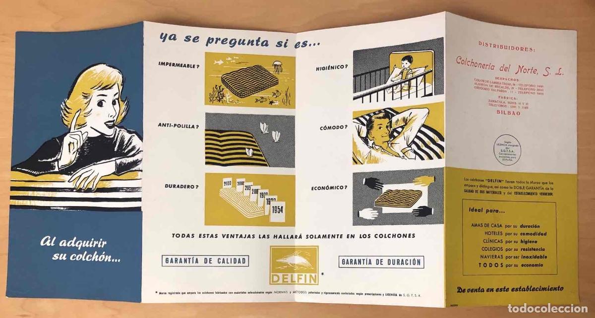 Catalogues publicitaires: FOLLETO PUBLICITARIO COLCHONERIA DEL NORTE, BILBAO. A&Ntilde;O 1954